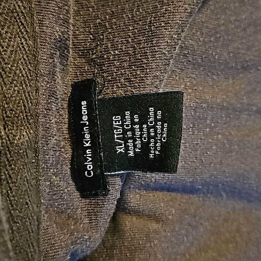 Calvin Klein Brown Velour Hoodie Jacket Size XL - Picture 9 of 12